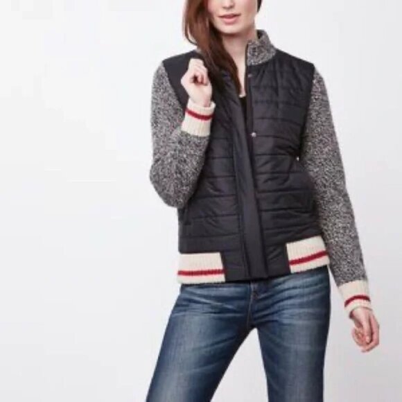 Rare~ Roots Gray Quilted Women's Jacket - Picture 2 of 16